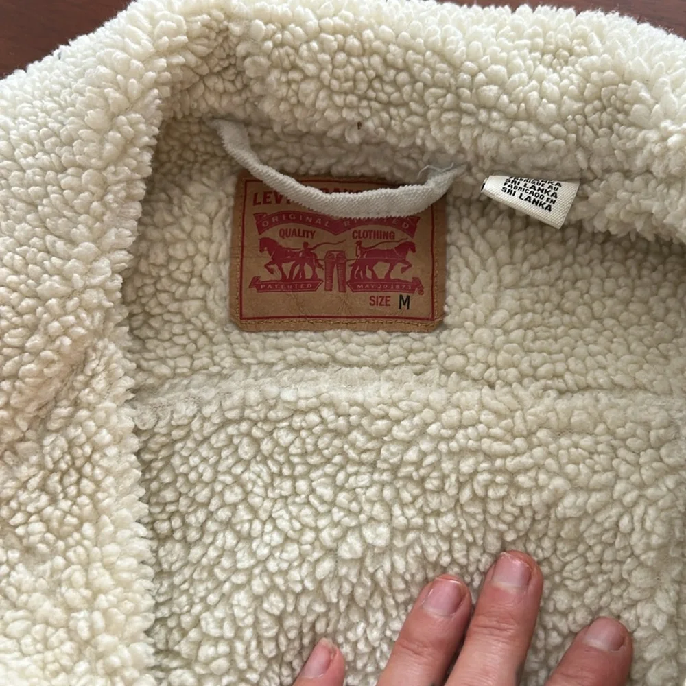 Levis sherpa lined jacket coat shacket medium corduroy trucker - Picture 6 of 11